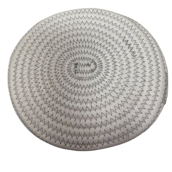 Huddle Supply Co Small White Woven Rope Basket Shallow Tray Trinkets Keys Decor - Picture 2 of 6